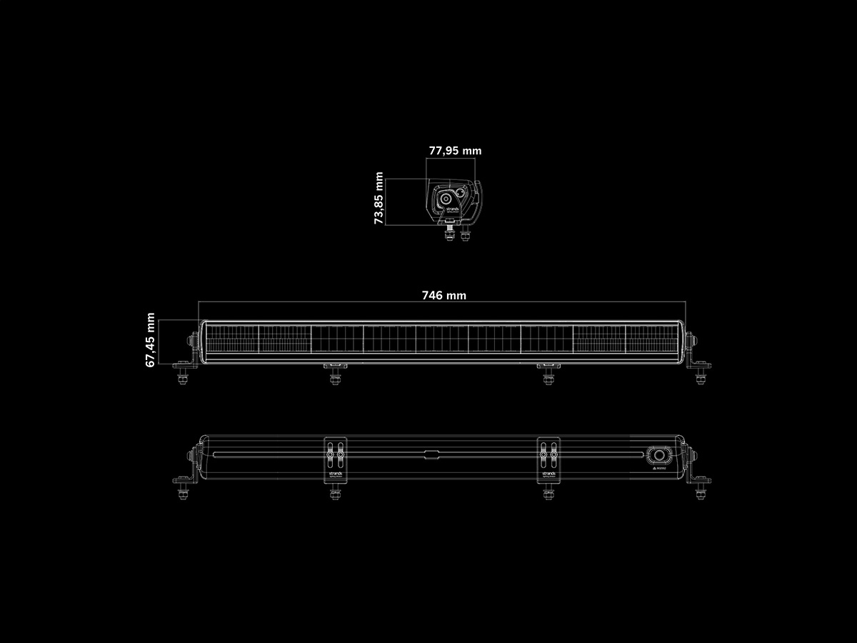 Skylord 30" 276W  LED light bar - Built-in relay - 3