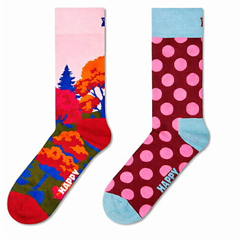 2-Pack Happy Socks Autumn and Dots Socks