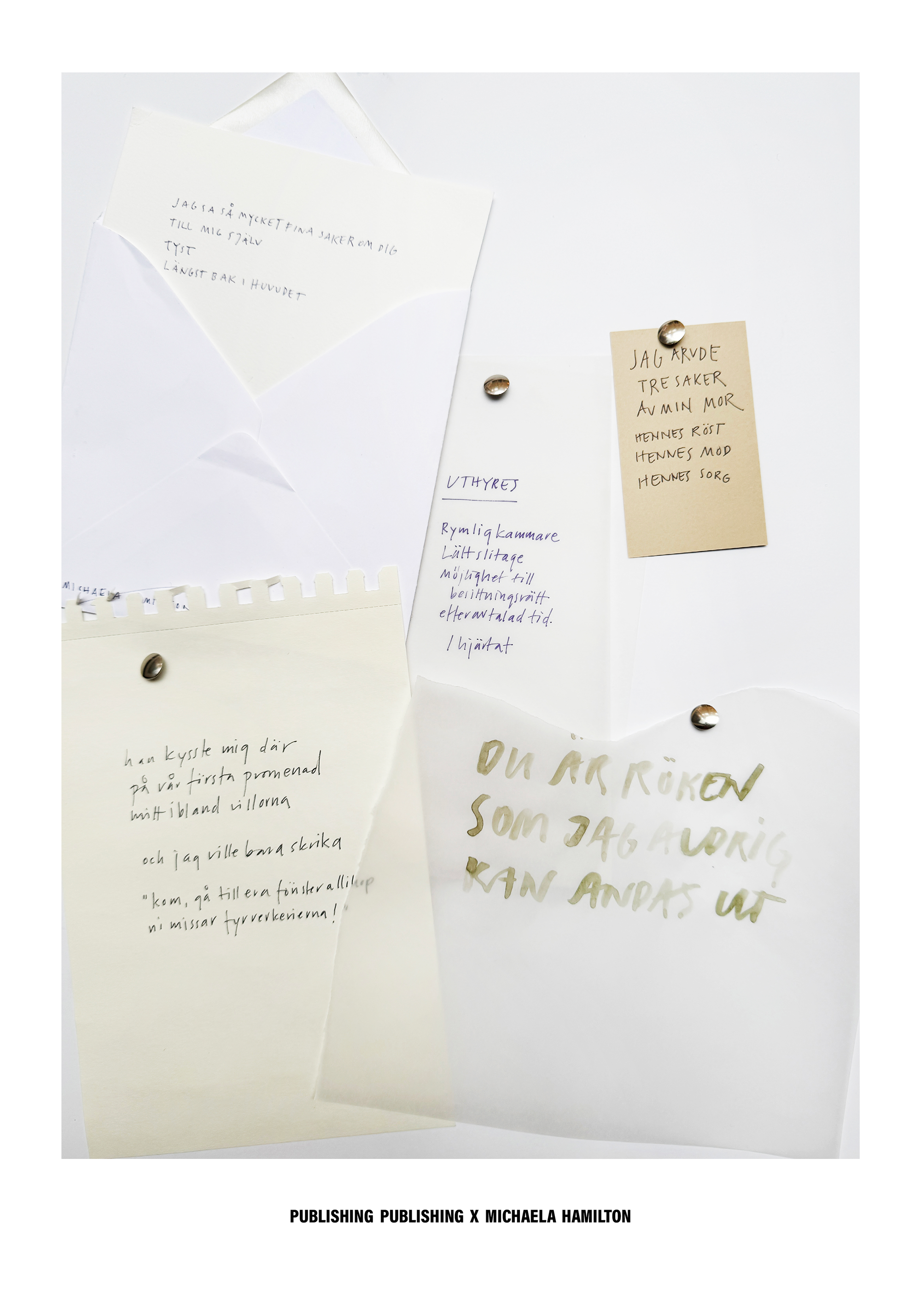 PUBLISHING PUBLISHING x MICHAELA HAMILTON Anslagstavlan