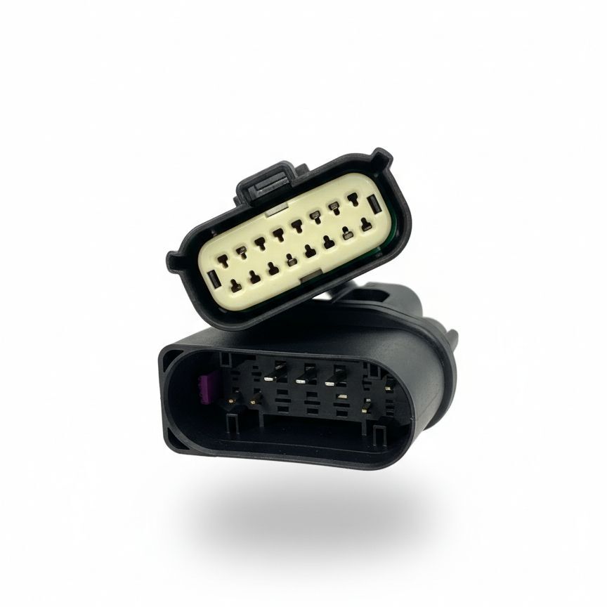 Full LED MATRIX Strålkastare – Svart + Kabeladaptrar – Komplett Set (2021–2026) - 5