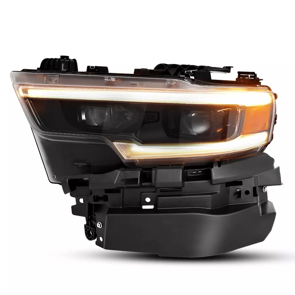 Full LED MATRIX Strålkastare – Svart + Kabeladaptrar – Komplett Set (2021–2026) - 7