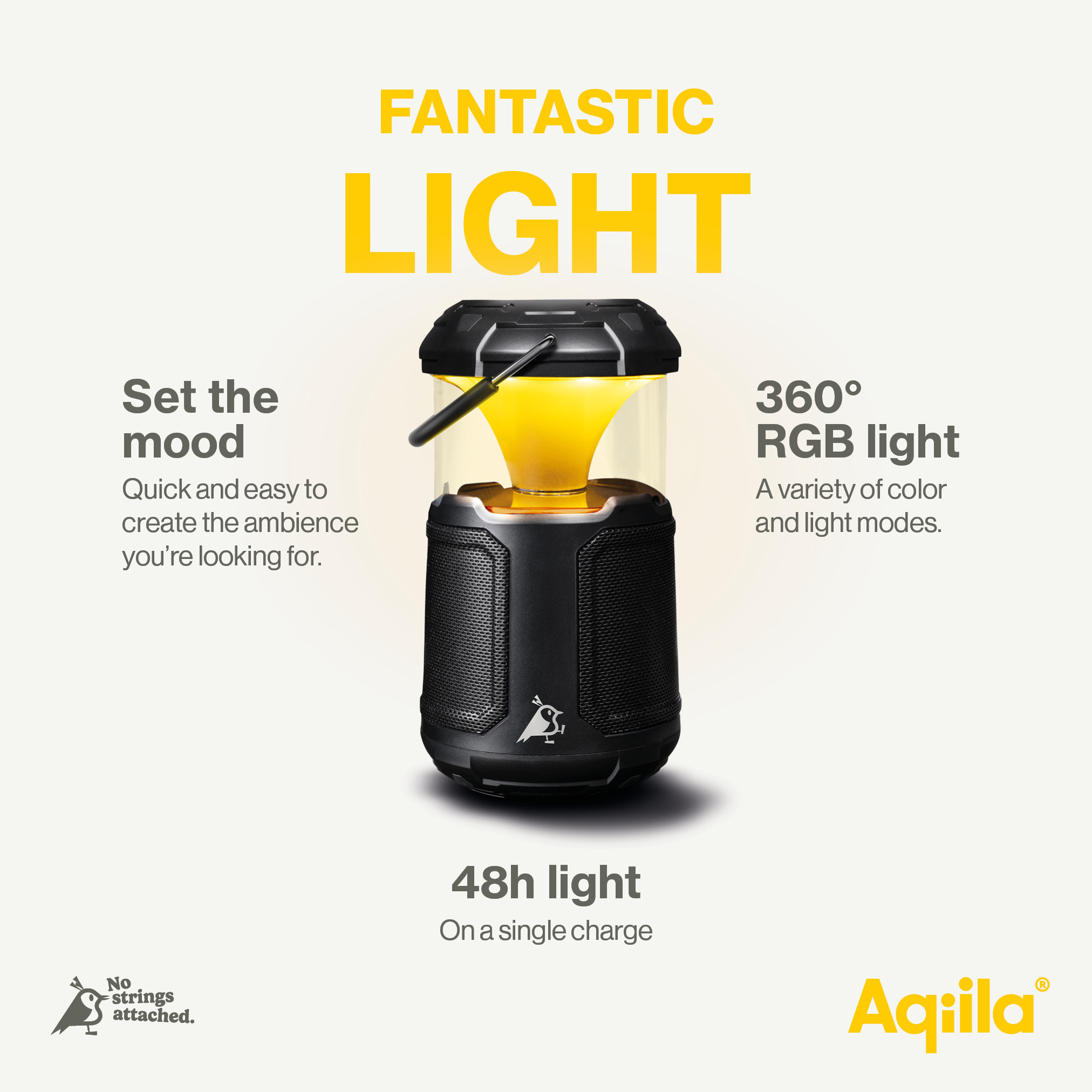 Aqiila Soundbird B10 | Lautsprecher mit Lampe und Powerbank - 7