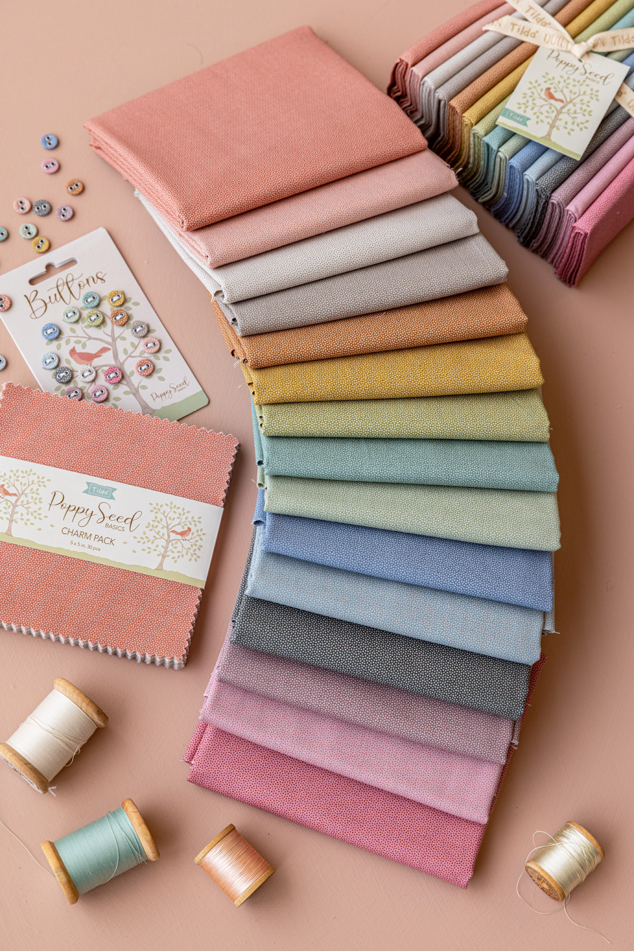 Tilda  Fat Quarter Poppy Seed - 2