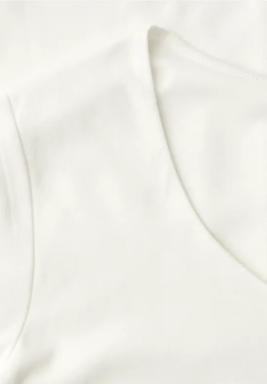 T-shirt med hjärtformad halsringning Off White - 6