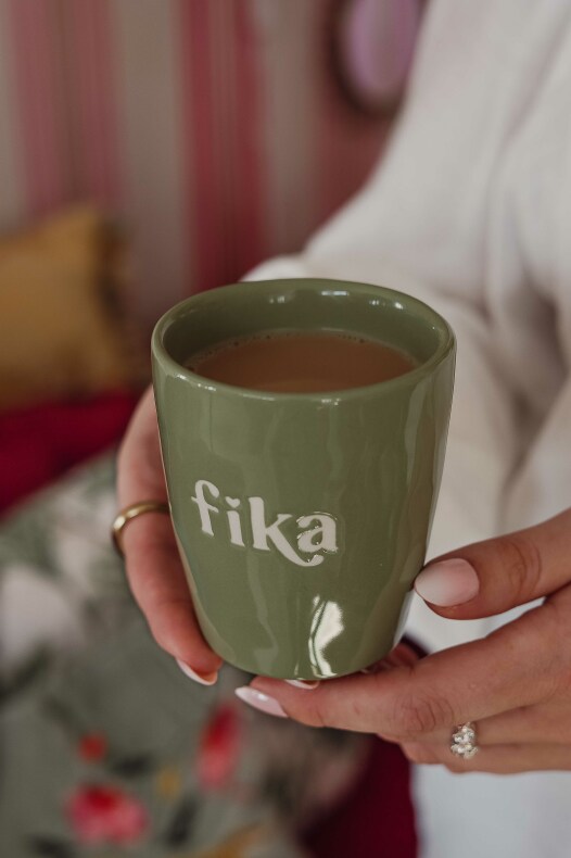 Mugg "Fika" Grön