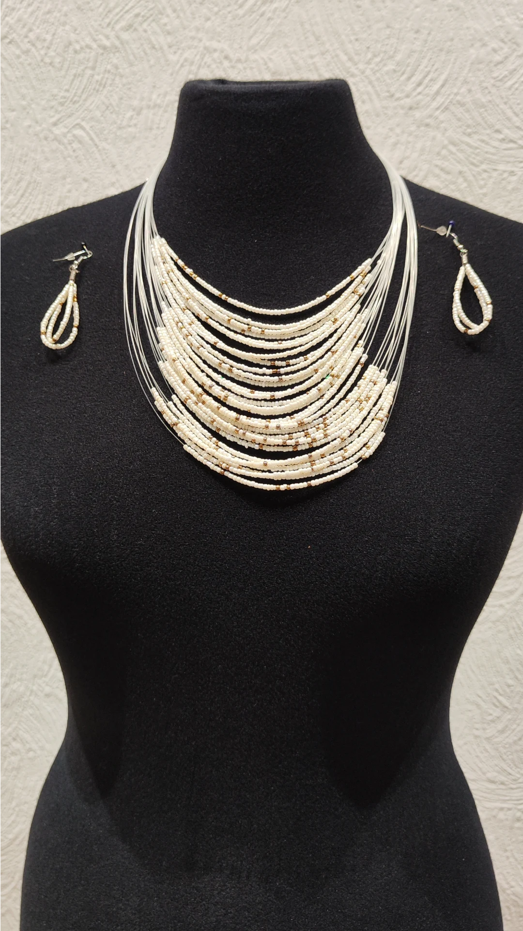 Crimson Chic White Set