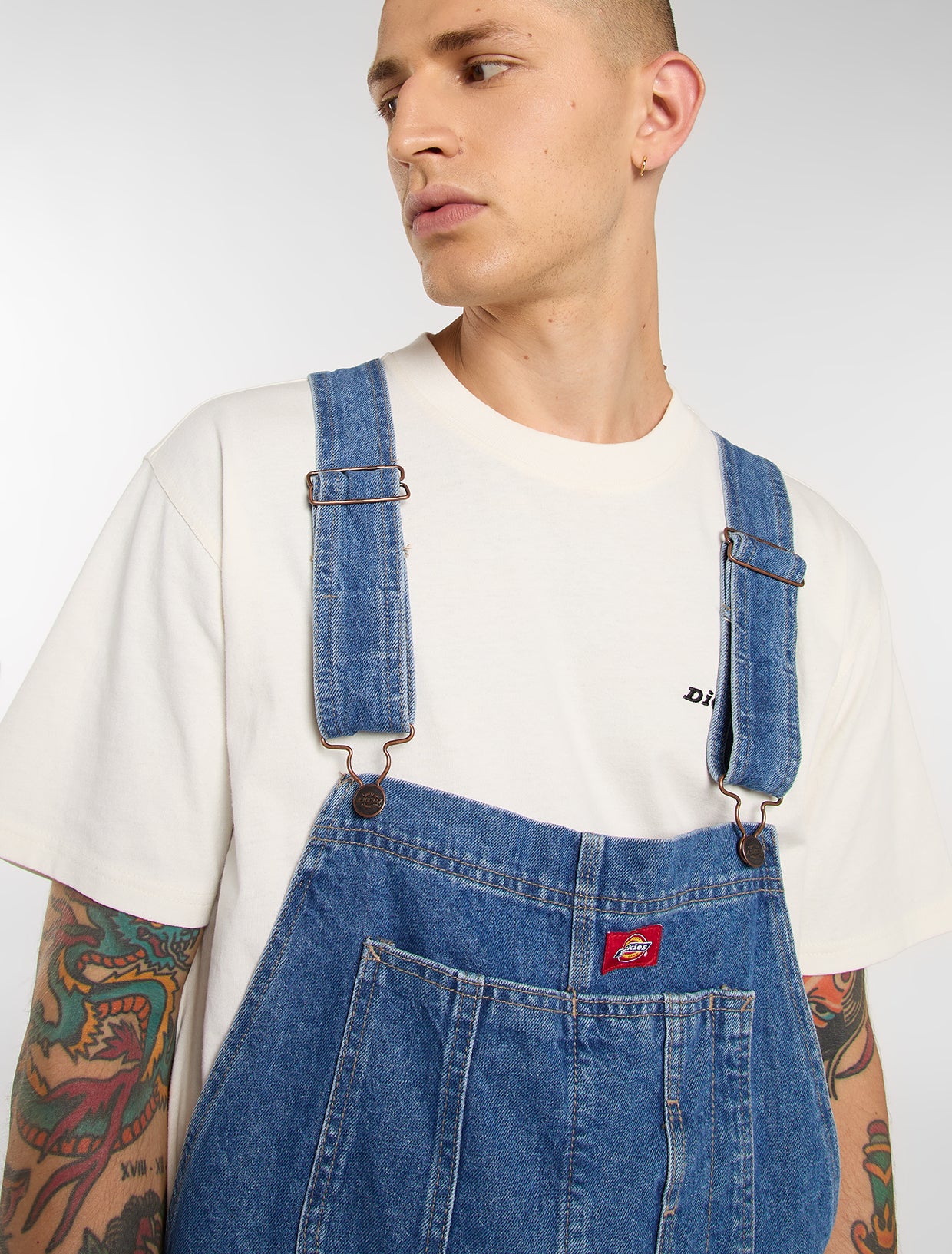 Dickies Loose Denim Hängselbyxor Classic Blue - 4