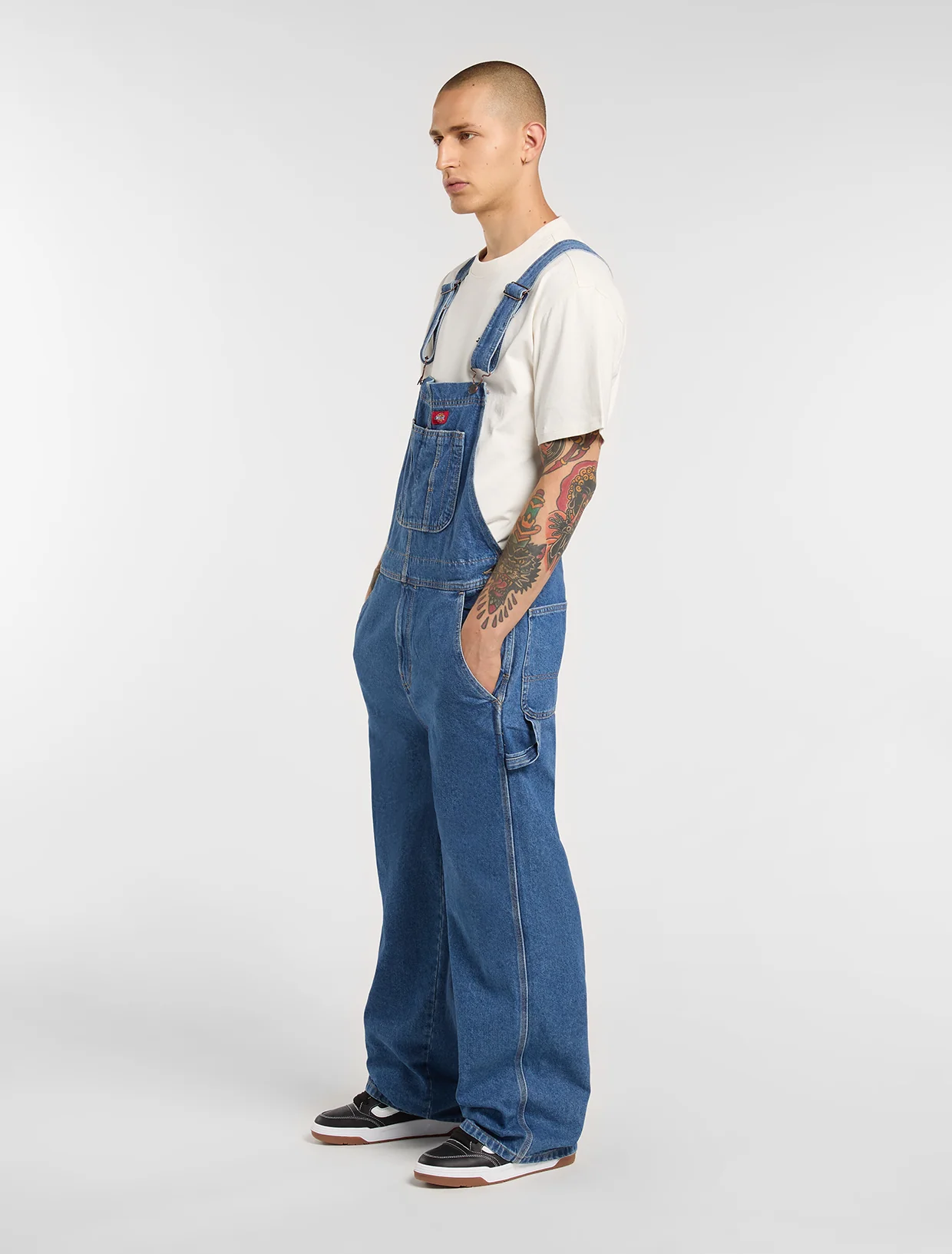 Dickies Loose Denim Hängselbyxor Classic Blue - 3
