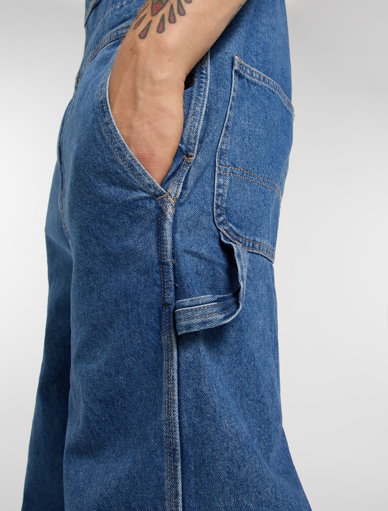 Dickies Loose Denim Hängselbyxor Classic Blue - 6