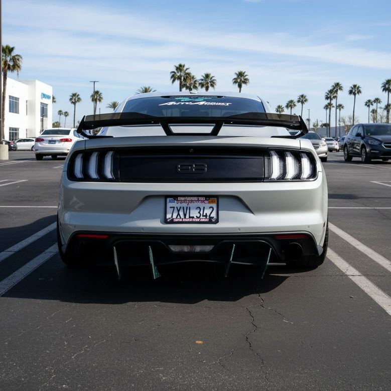 Bakspoiler Performance med Gurney Flap – Gloss Black – Dark Horse Style - 5