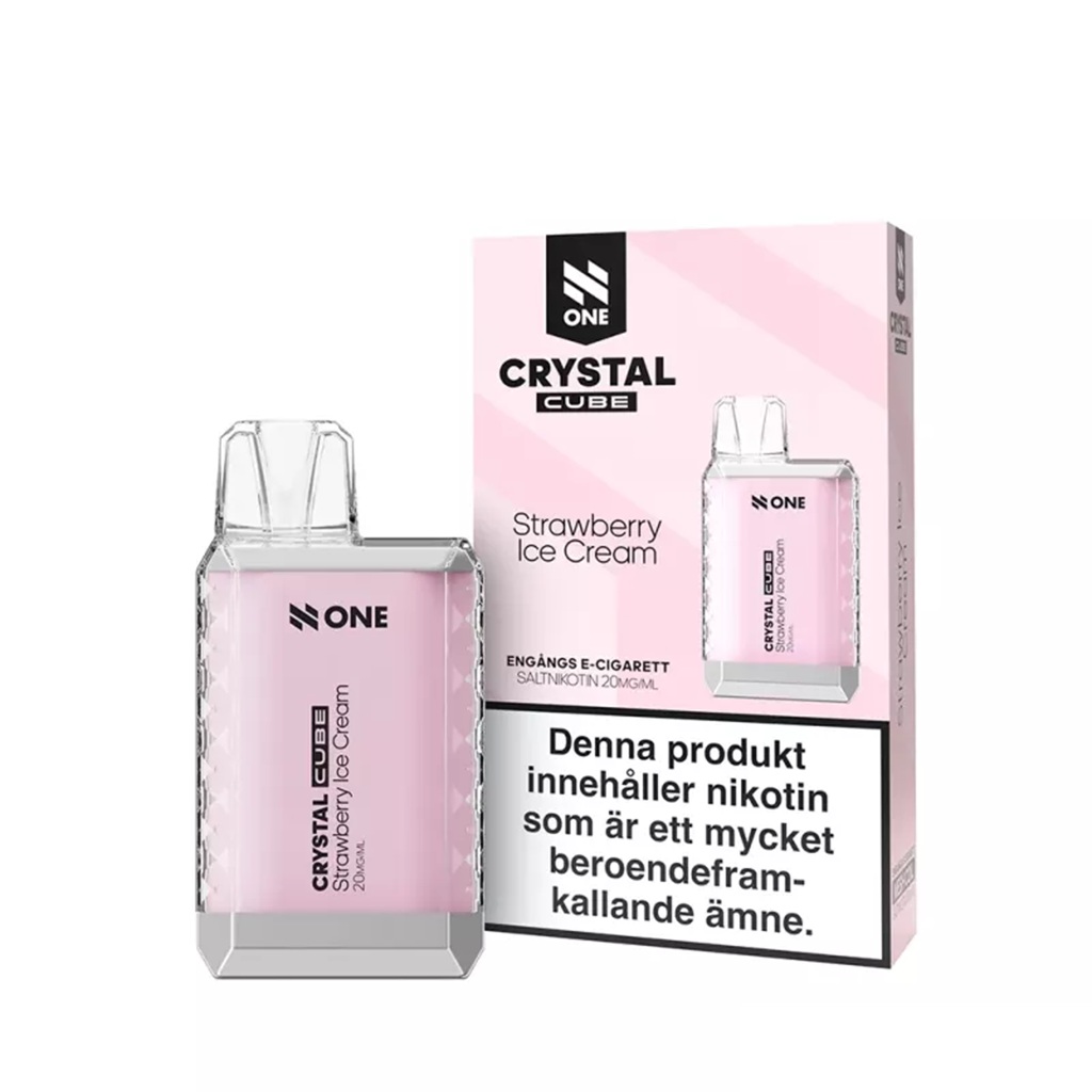 N One Crystal CUBE 20mg - Strawberry Ice Cream