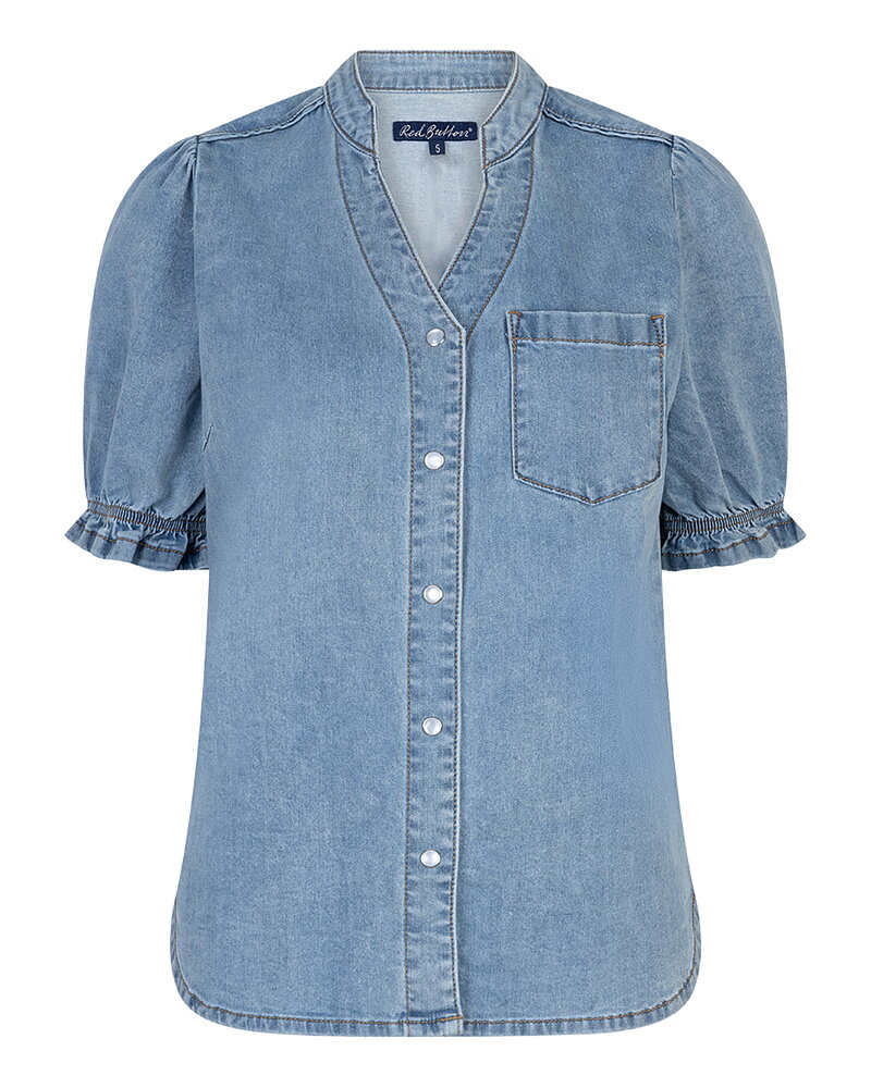 Blus Viktoria ljusblå denim