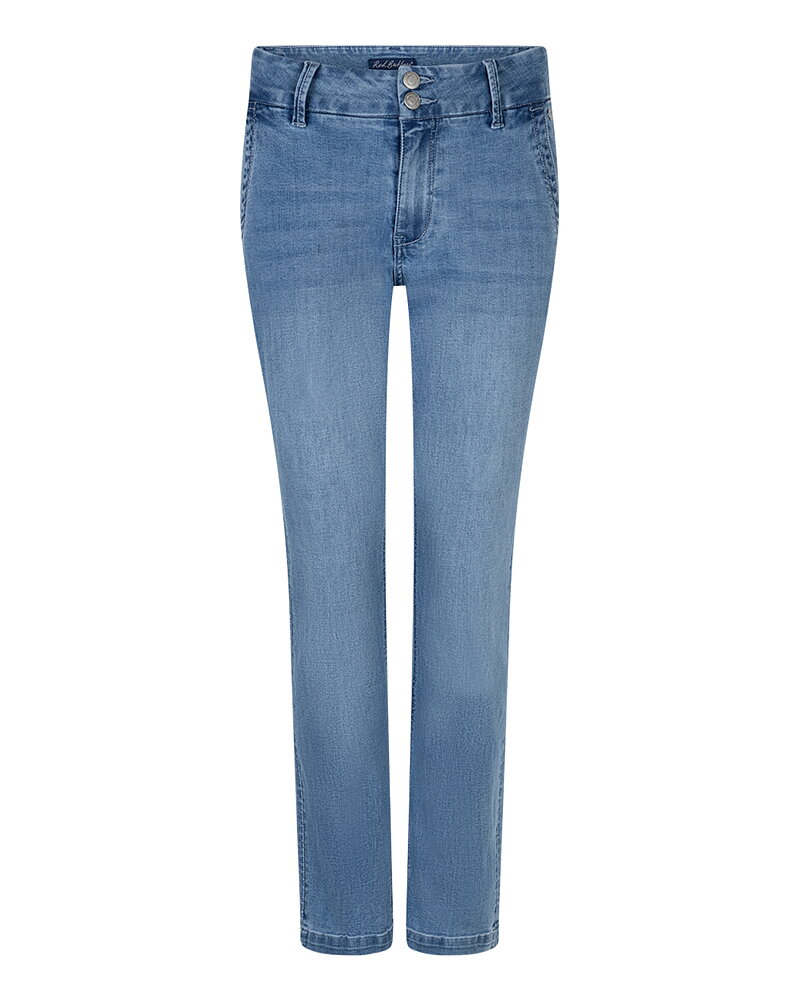 Jeans Diana med snedfickor mellanblå denim