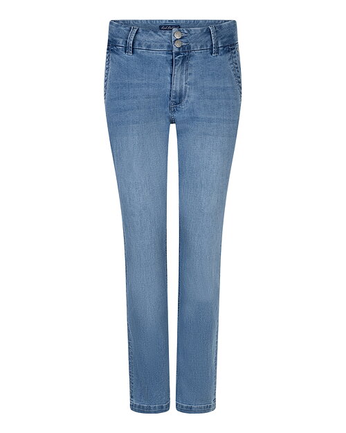 Jeans Diana med snedfickor mellanblå denim