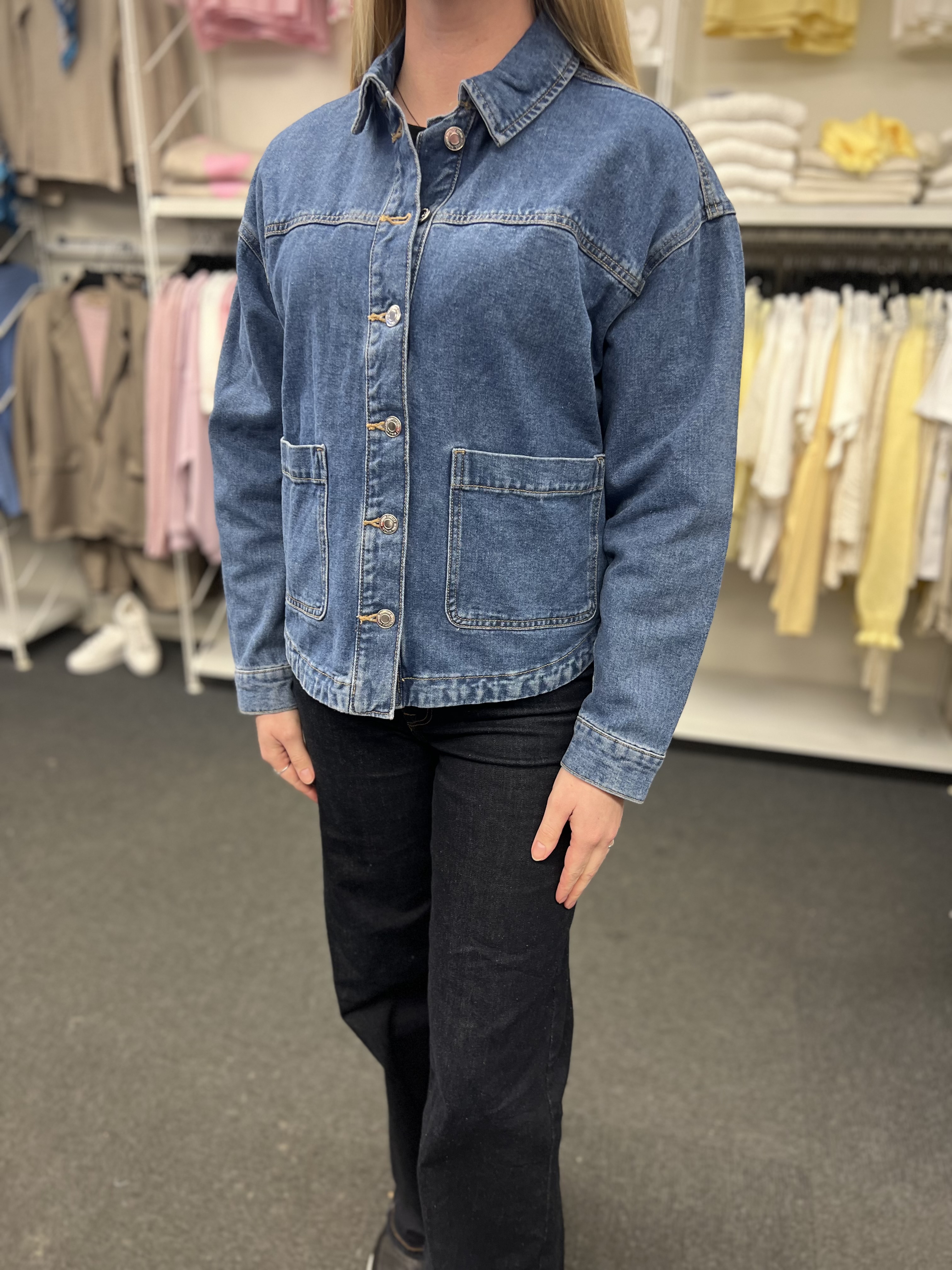 Vero Moda - Jamie Jeansjacka Mellanblå