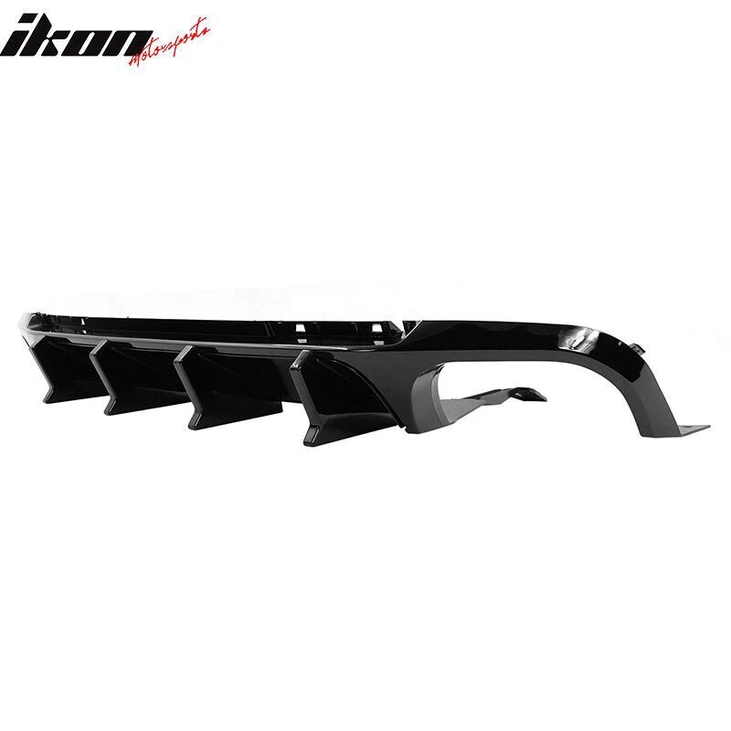 Quad Hole Bakre Diffuser – V2 Competition Style – Blank Svart - 5