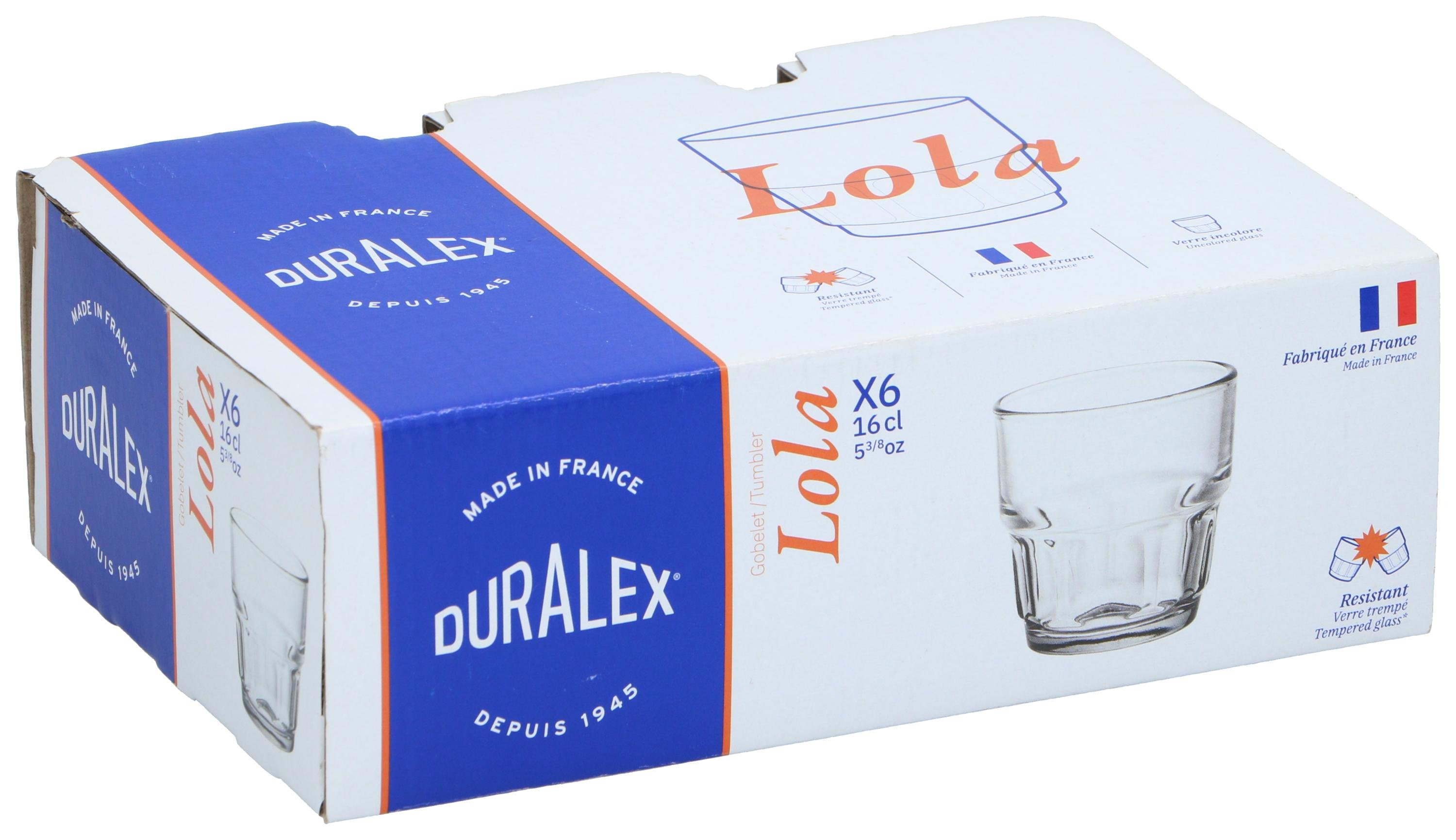 DURALEX Dricksglas 6-pack Lola 160 ml – Elegant och tåligt glas för vardag & fest
