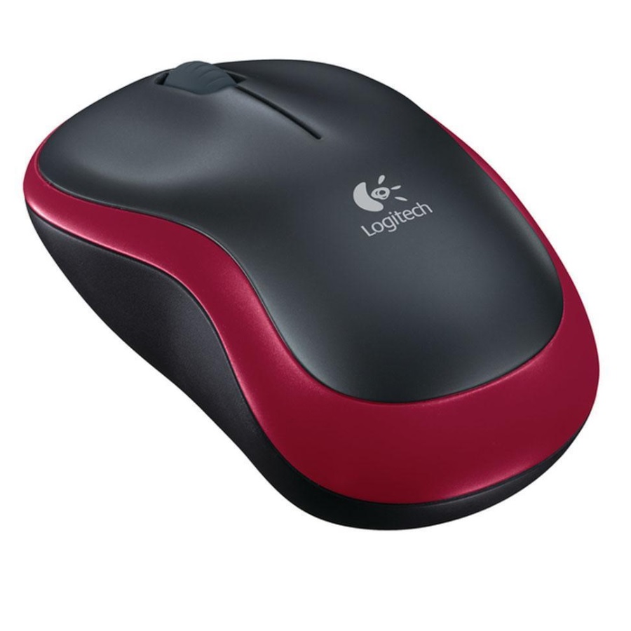 Logitech M185 Optisk Trådlös Röd