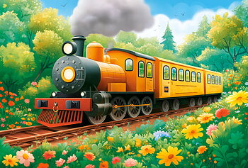 Summer Locomotive, 40-bitarspussel Maxi (B-040414), TEMA-produkt