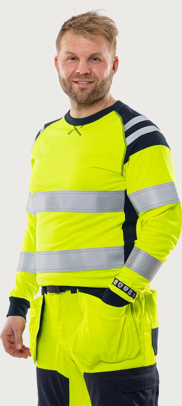 Fristads Flamestat Långärmad T-shirt 7077 TFLH, klass 3