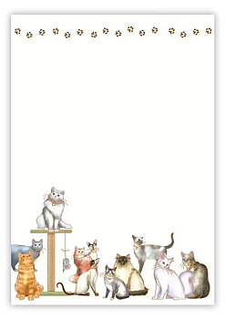 Slant Note Block - Cats
