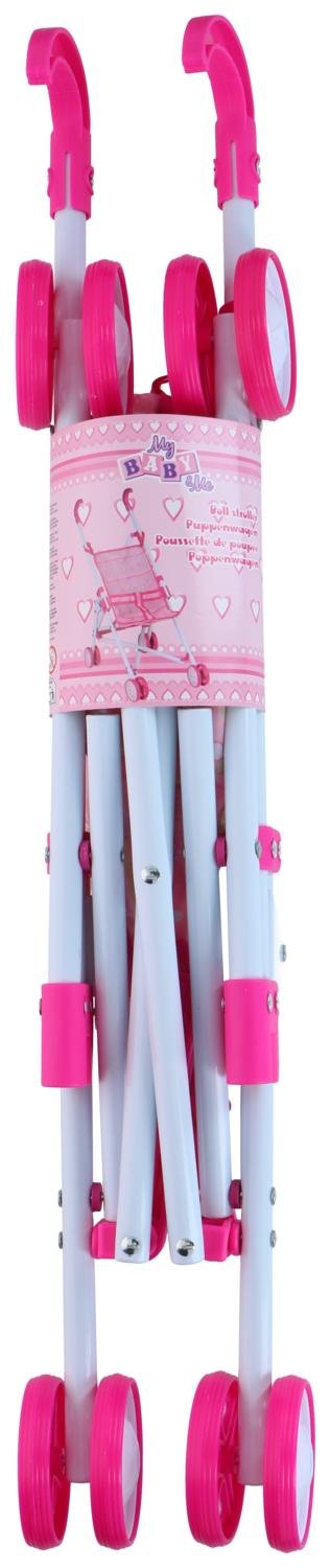 Dockvagn Rosa 35x25x55 cm – Lätt & Hopfällbar - 2