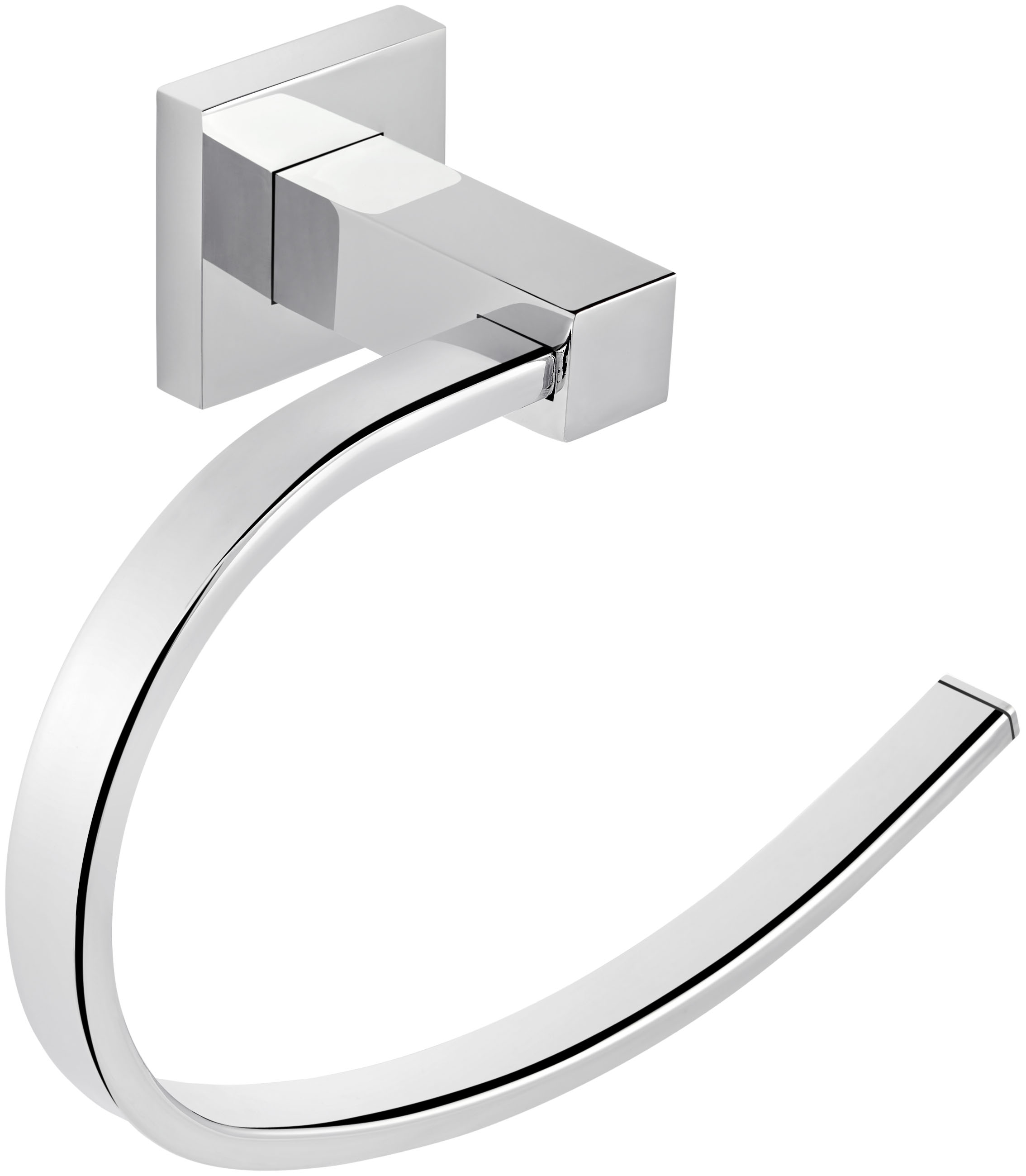 Towel Ring Square Chrome 