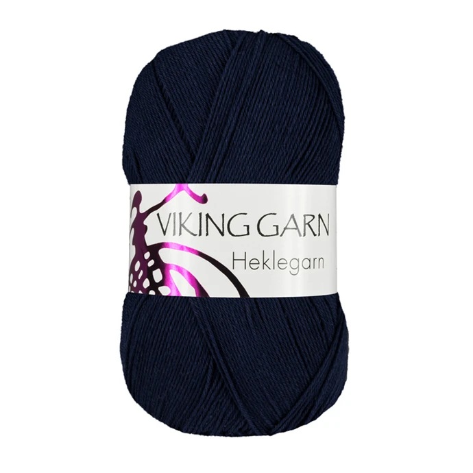 Viking Heklegarn 12/4 100g Marin blå 826