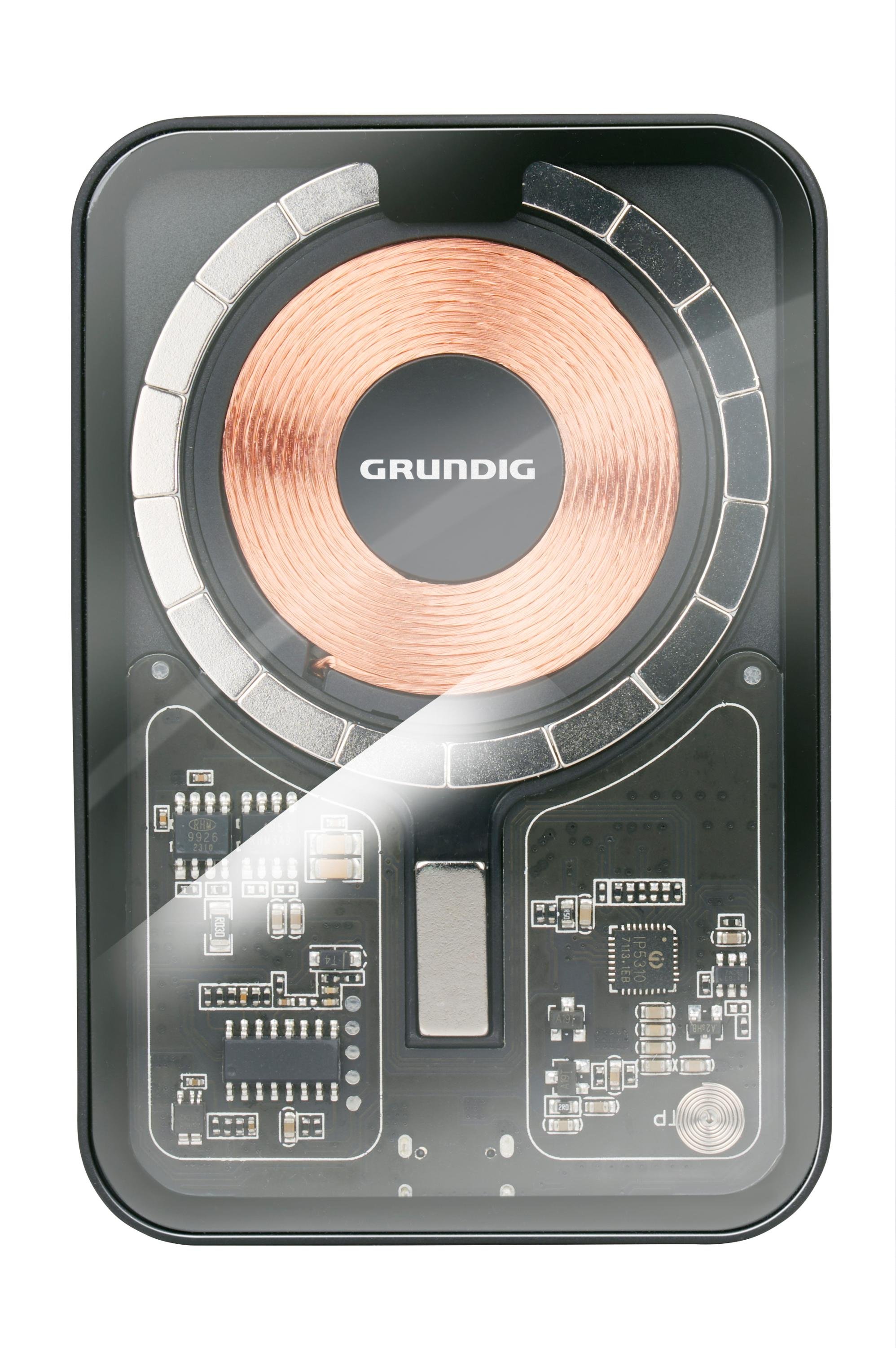 GRUNDIG Wireless Powerbank 5000 mAh – Trådlös & MagSafe-kompatibel - 3