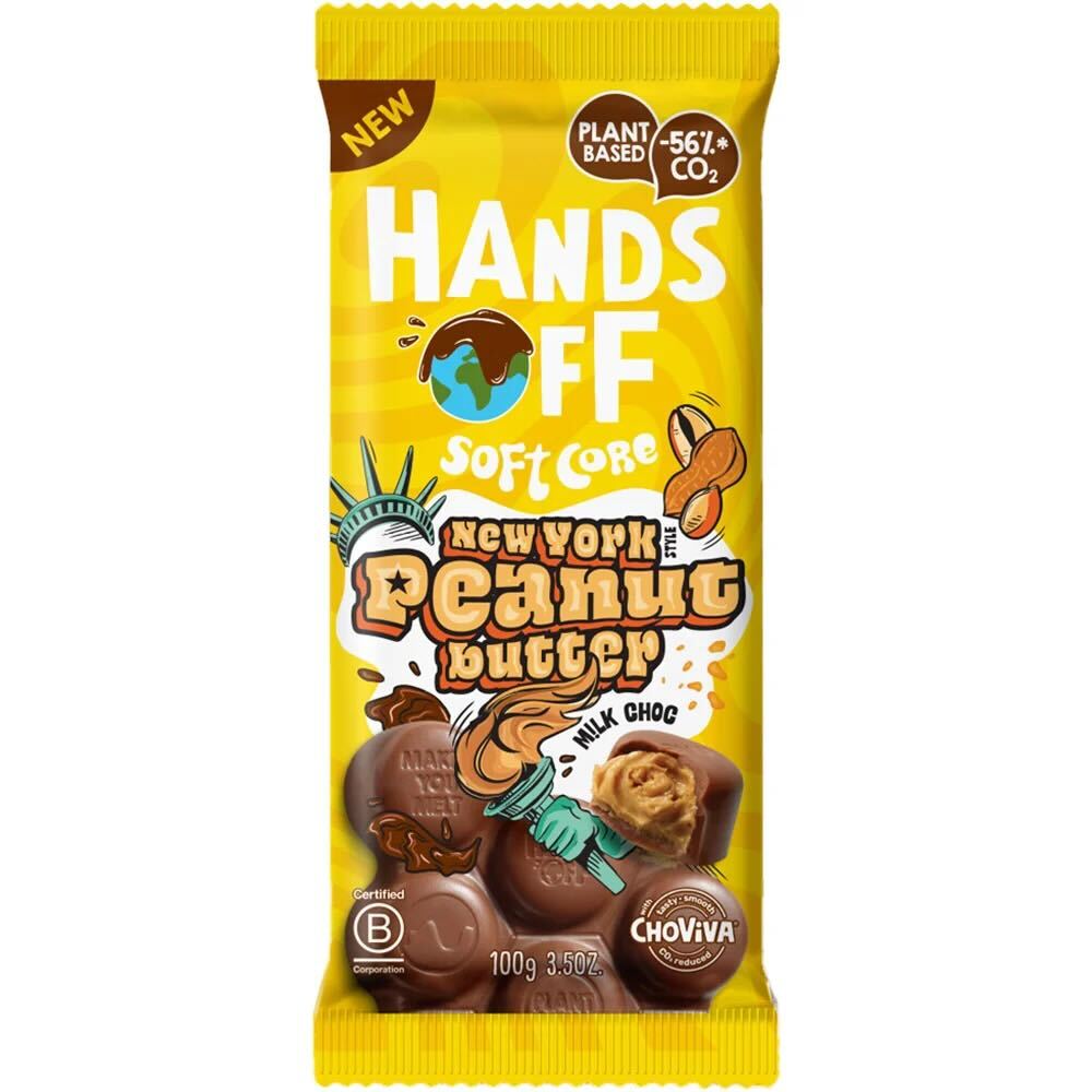 chokladkaka med jordnötssmörsfyllning hands off 100g