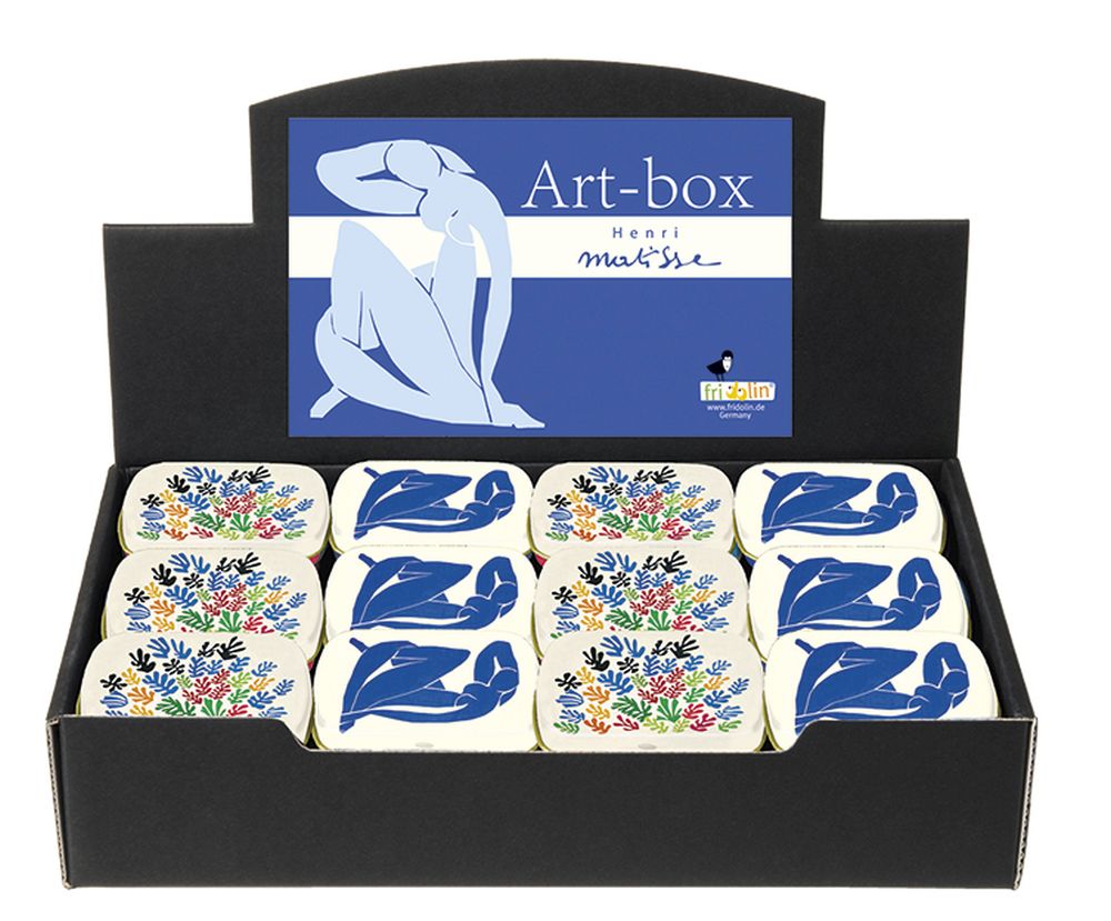 Art-boxes, Matisse, Bordsdisplay med 36 st., TEMA-produkt