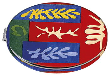 Rundt lommespejl, stofbeklædt, Matisse, Cut out, TEMA-produkt
