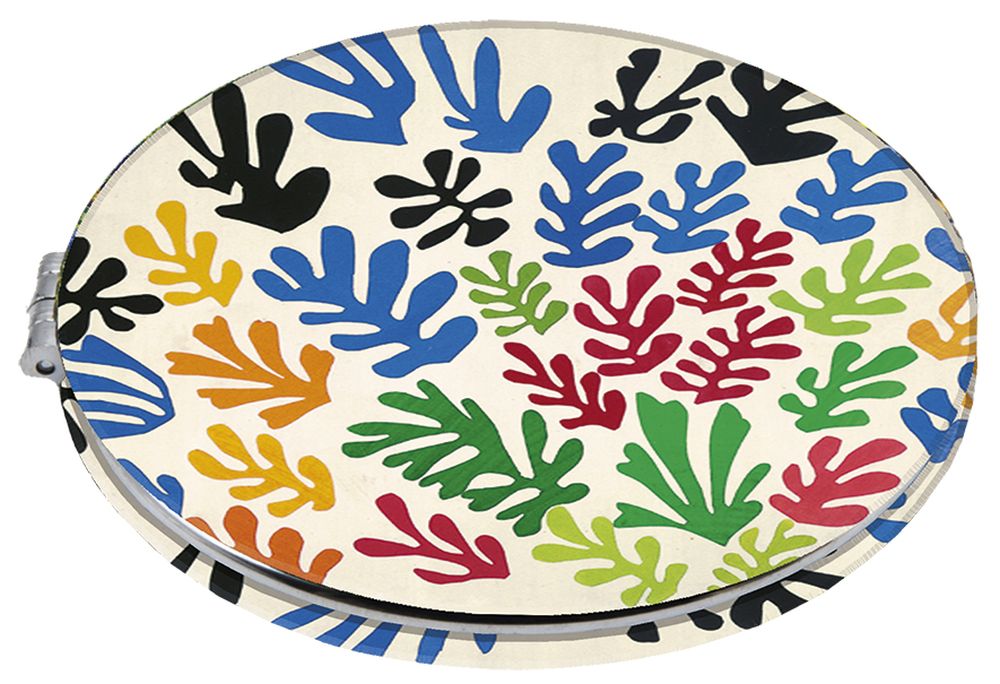 Rundt lommespejl, stofbeklædt, Matisse, The Sheaf, TEMA-produkt
