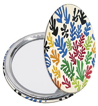 Rundt lommespejl, stofbeklædt, Matisse, The Sheaf, TEMA-produkt