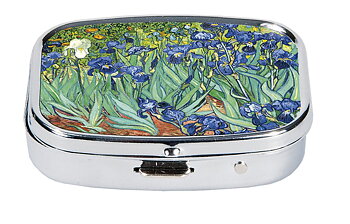 Pilleæsker med spejl, Van Gogh, Iris, Borddisplay med 30 stk., TEMA-produkt