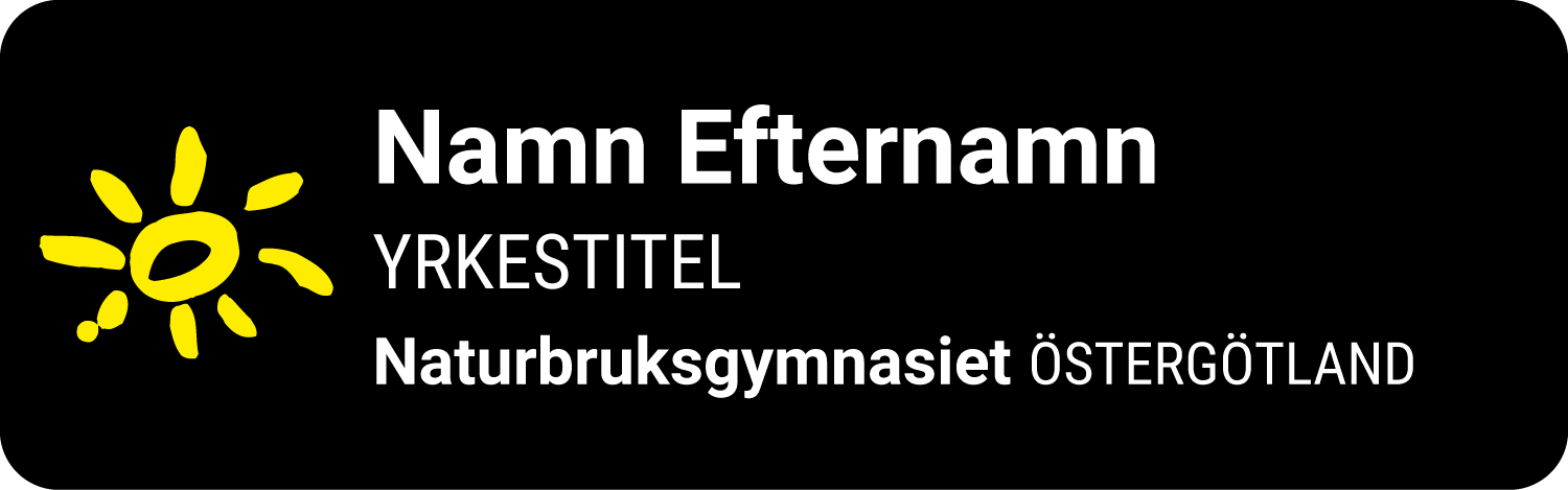 Namnbricka utbildningscentrum