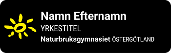Namnbricka utbildningscentrum
