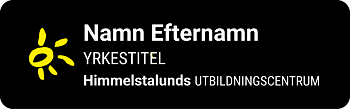 Namnbricka utbildningscentrum