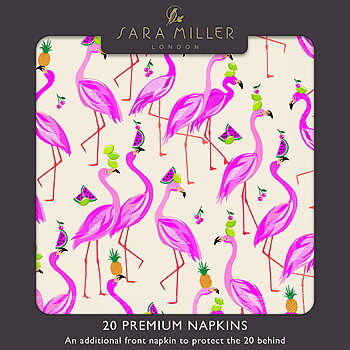 Fabulous Flamingos, Sara Miller, Napkins