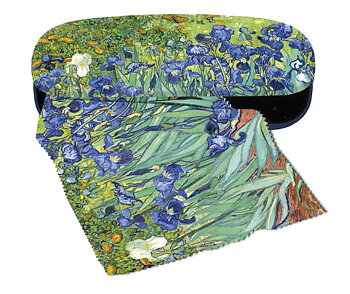Brilleetui med pudseklud, Van Gogh, Iris, TEMA-produkt