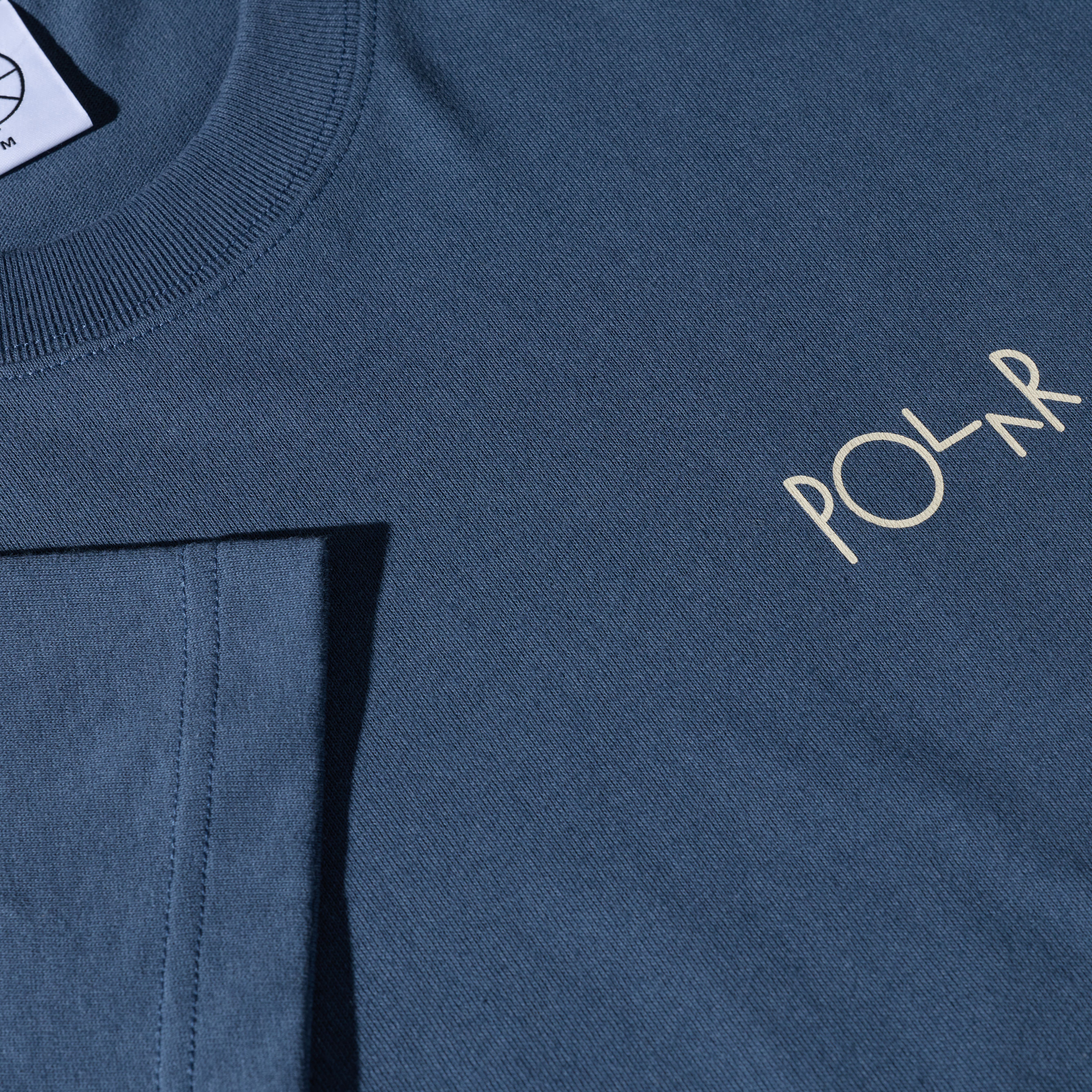 Polar Skate Co. Contrast T-shirt Stroke Logo Grey Blue - 3