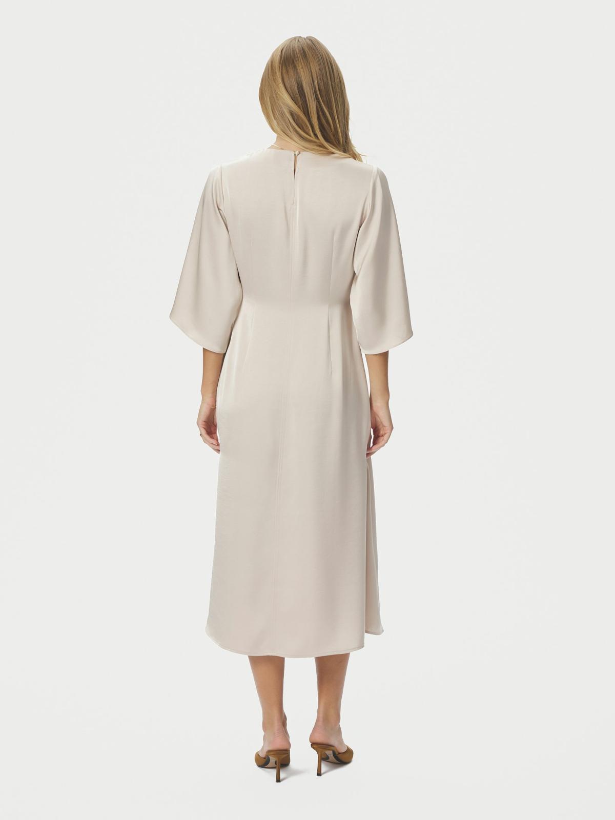 Neo Noir Remara  Heavy Sateen Dress, Champagne - 4