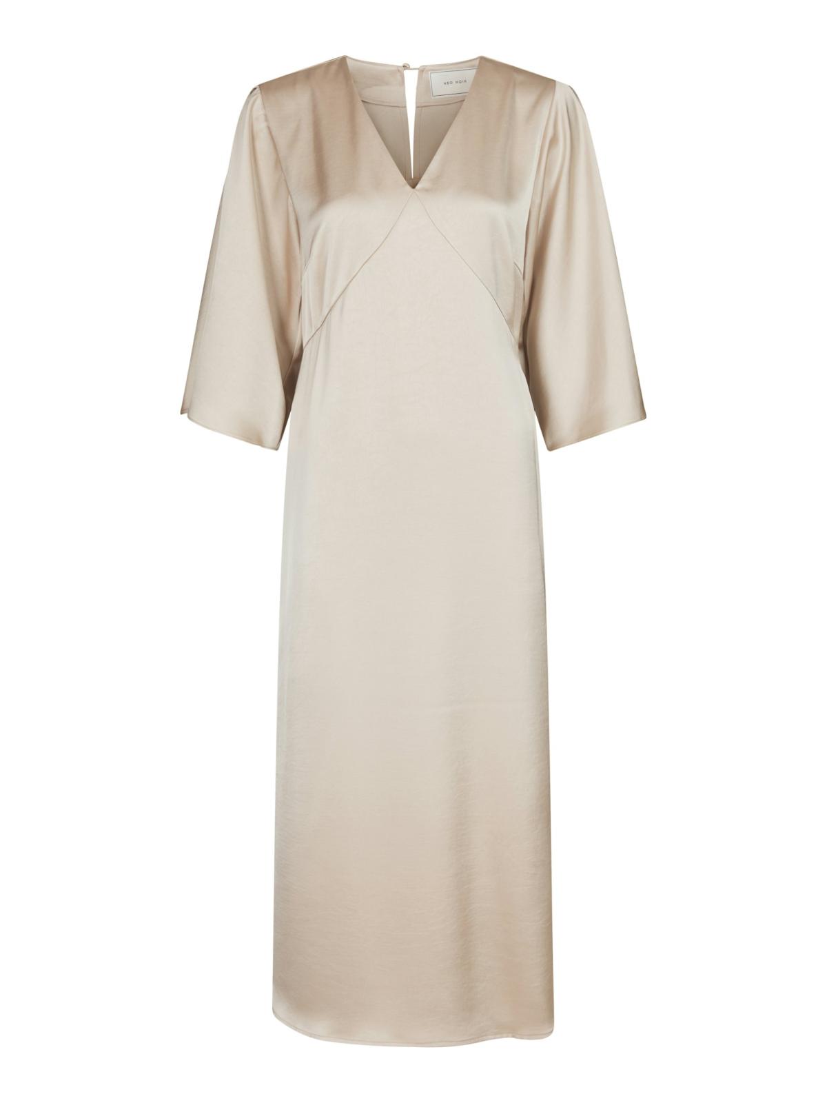 Neo Noir Remara  Heavy Sateen Dress, Champagne