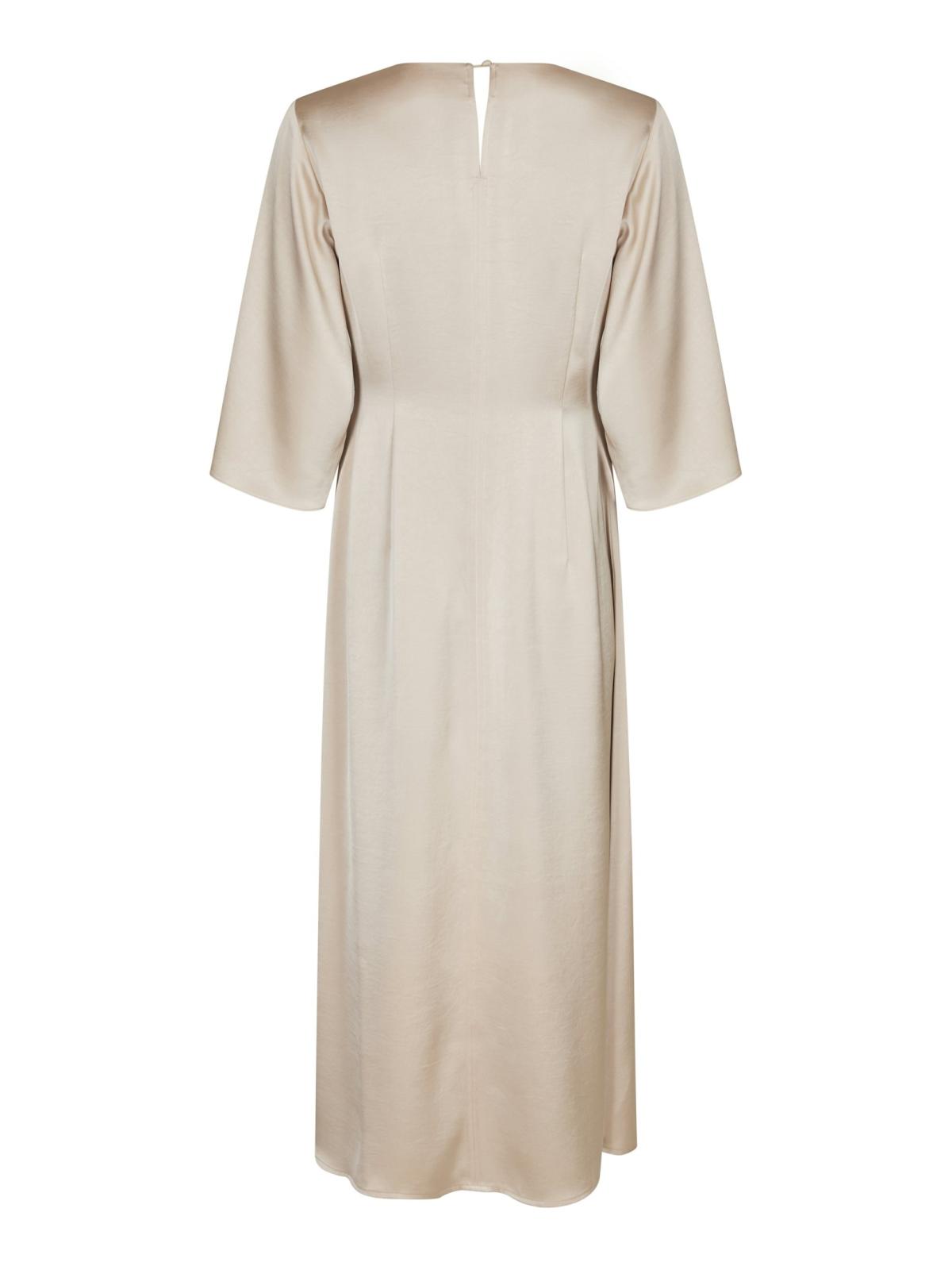Neo Noir Remara  Heavy Sateen Dress, Champagne - 2