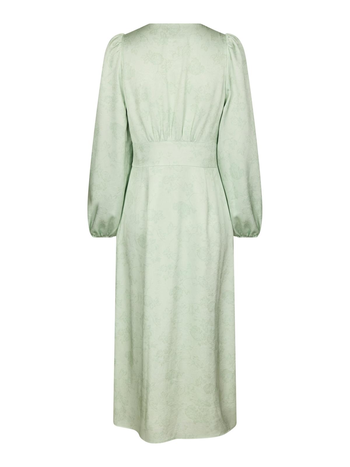 Neo Noir Alto Pattern Sateen Dress,  Light Green - 2