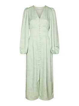 Neo Noir Alto Pattern Sateen Dress,  Light Green