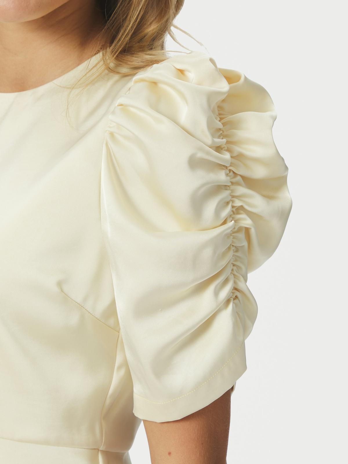 Neo Noir Benua Heavy Sateen Blouse, Light Yellow - 6