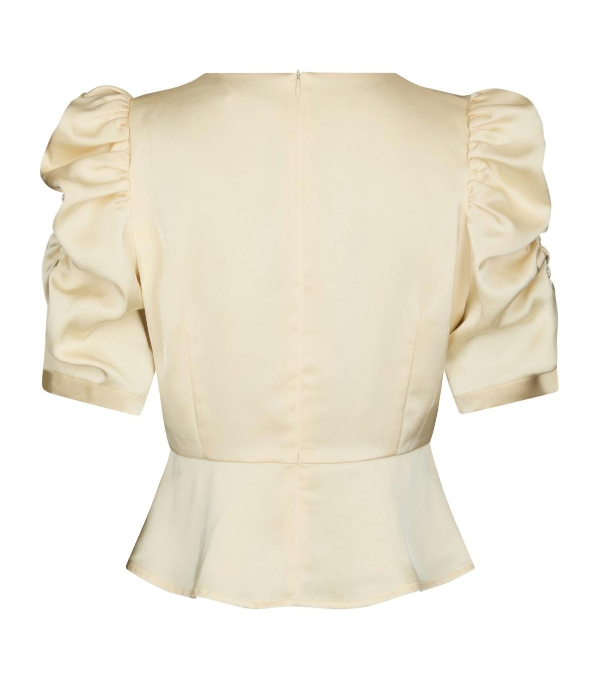 Neo Noir Benua Heavy Sateen Blouse, Light Yellow - 2