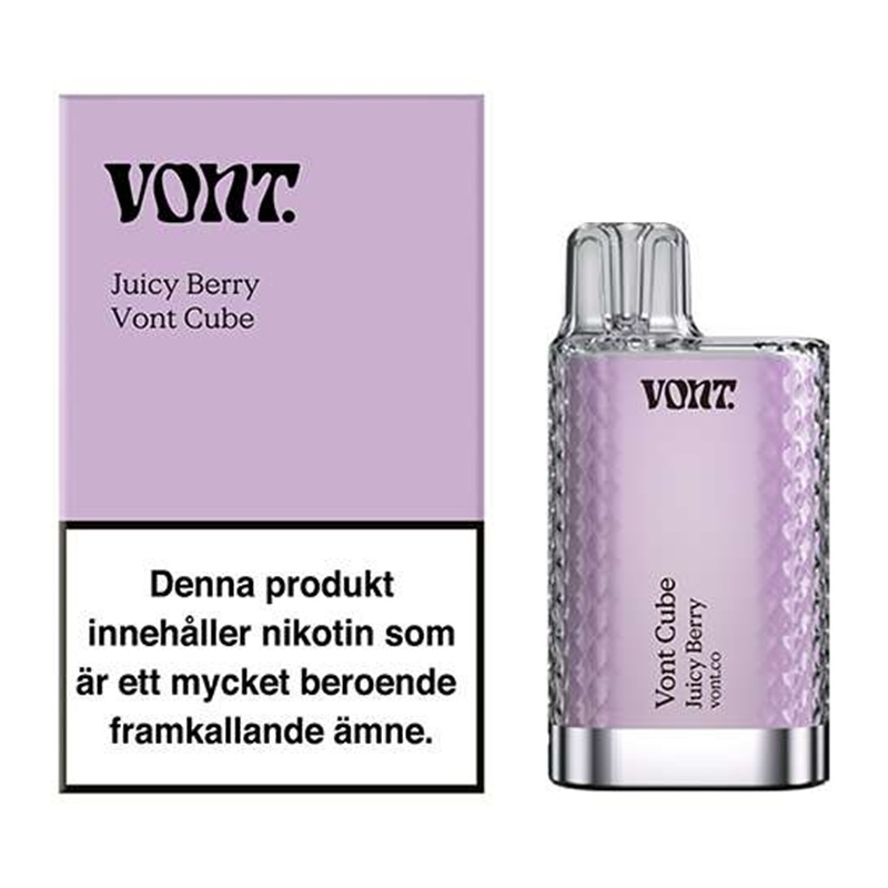 Vont Cube 20mg Engångs Vape – Juicy Berry
