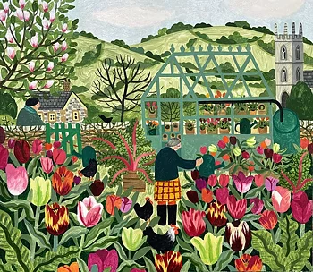 Vanessa Bowman : Spring Tulips - Kort med kuvert